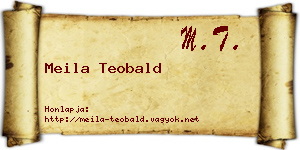 Meila Teobald névjegykártya